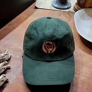 Sweatshirt brand adjustable cap...forest green w/ yellow emblem